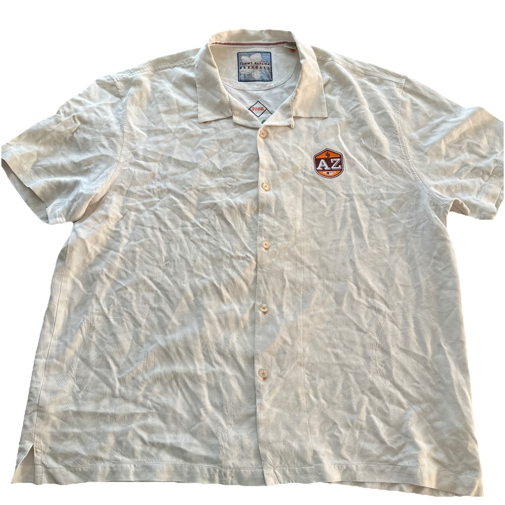 Tommy Bahama Camp Shirt Cactus League 2017 Embroidered Arizona  Silk Size 3XL